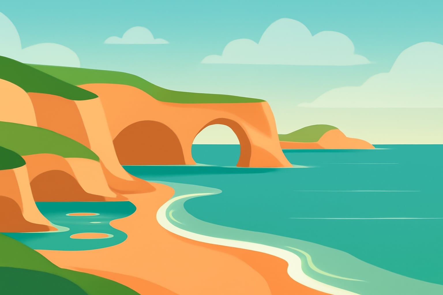 Person sitting quietly near coastal cliffs in a meditative posture at sunrise