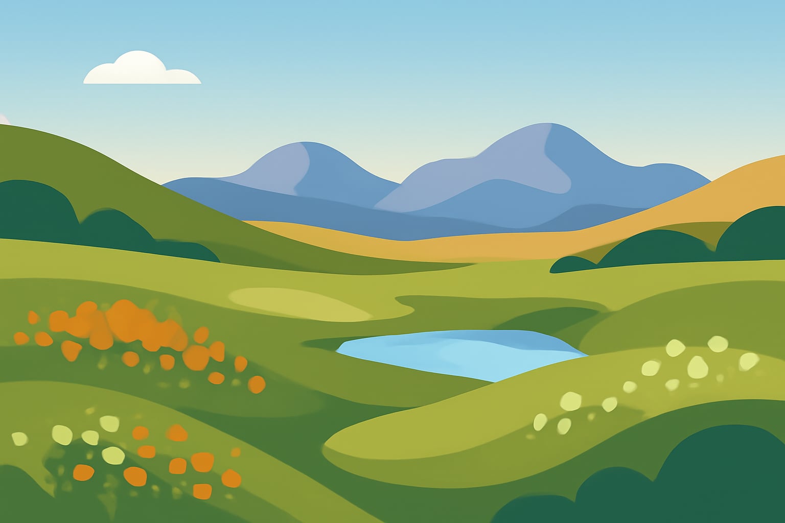 Person practicing calming breathing in a peaceful mountain meadow